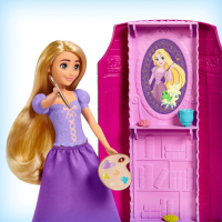 Кукла Disney Princess Кулата на Рапунцел кукла Рапунцеп Замък Mattel, снимка 7 - Кукли - 44527858