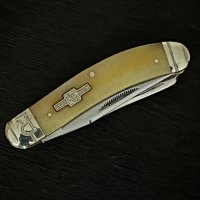 Колекционерски сгъваем джобен нож (Sowbelly Trapper Bone).RR1908, снимка 5 - Ножове - 41828415