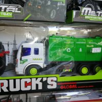 Боклуджийски камион, с дистанционно управление.  Големина 25см, снимка 2 - Електрически играчки - 42231616