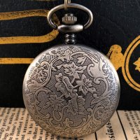 Мики Маус Класически джобен кварцов часовник с римски цифри+ верижка, снимка 5 - Джобни - 42201200