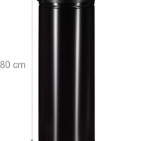 Relaxdays Кош за боклук 50 л, със сензор, автоматичен капак, стомана, 80 см височина, 30 см диаметър, снимка 3 - Други - 39956613
