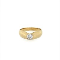 Златен дамски пръстен 2,70гр. размер:45 14кр. проба:585 модел:22133-6, снимка 1 - Пръстени - 44395108