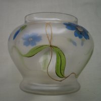 19 ти век стъклена ваза с имайл  , снимка 8 - Други ценни предмети - 41819072