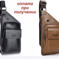 мъжка чанта кожена JEEP BULUO паласка за през годи с една презрамка, снимка 12 - Чанти - 42080755