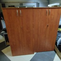 Офис шкаф - двукрил гардероб с рафтове 80/160/40 - 4 рафта, снимка 2 - Гардероби - 40875635