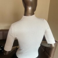 Бяла блуза рипс - поло !, снимка 7 - Блузи с дълъг ръкав и пуловери - 42402144