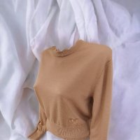 Pinko дамски пуловер от камилска вълна, С/М, снимка 4 - Блузи с дълъг ръкав и пуловери - 41912308