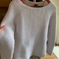 Дебела плетена бяла блуза, снимка 3 - Блузи с дълъг ръкав и пуловери - 39547109