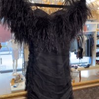 Рокля с пера от fashion room, снимка 2 - Рокли - 44467448