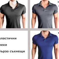 Официална черна мъжка риза с къс ръкав / тениска с яка спортно елегантна, снимка 7 - Ризи - 41375746