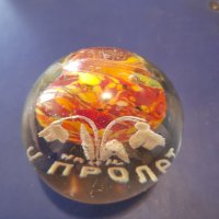 Стара стъклена топка-Преспаие , снимка 3 - Колекции - 34797816