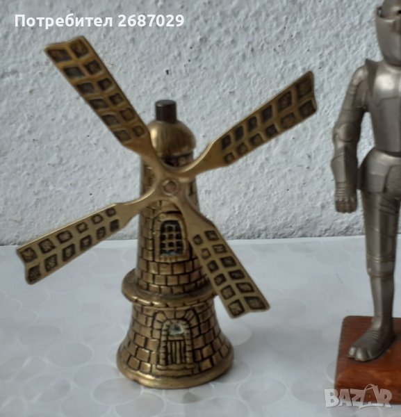 Вятърна мелница, метал месинг бронз, снимка 1