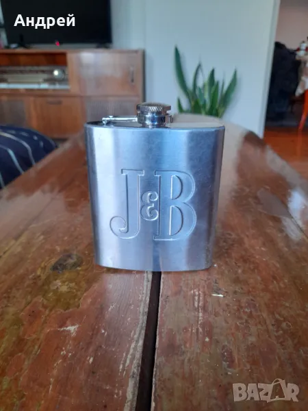 Стара джобна манерка J&B, снимка 1