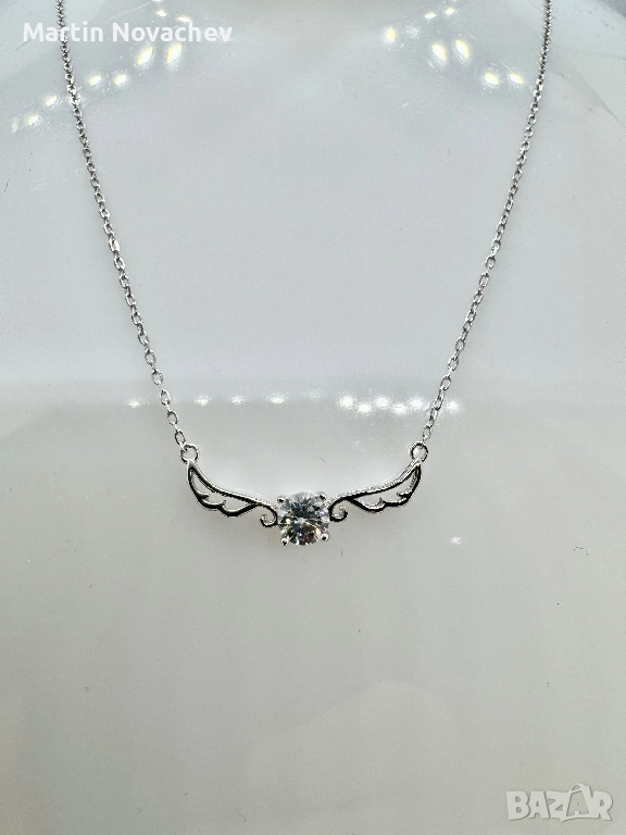 Сребърно колие с мойсанит (Диамант) 0.5 карата, снимка 1