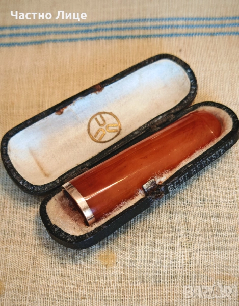 Оригинален Старинен Рядък Кехлибарен Мундщук за Пури 1900те г., снимка 1