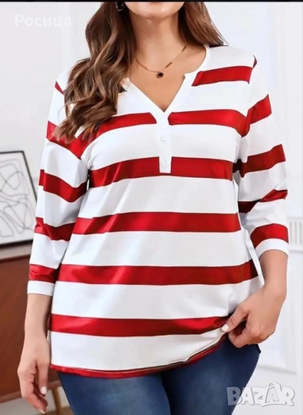 Дамска блуза с дълъг ръкав размер 4ХЛ нова, снимка 1