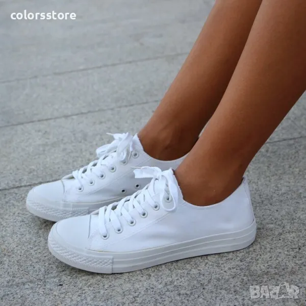 Равни кецове - бели - N102B (Големи номера), снимка 1