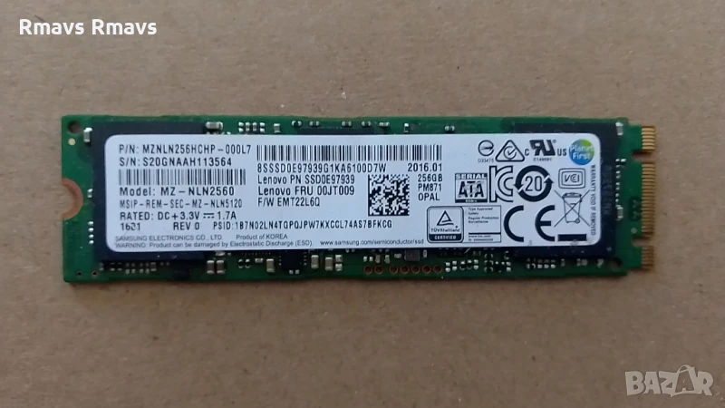 SSD 256gb Samsung m.2 Sata, снимка 1