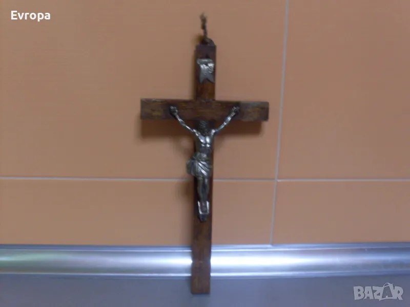 Дървен кръст- разпятие., снимка 1