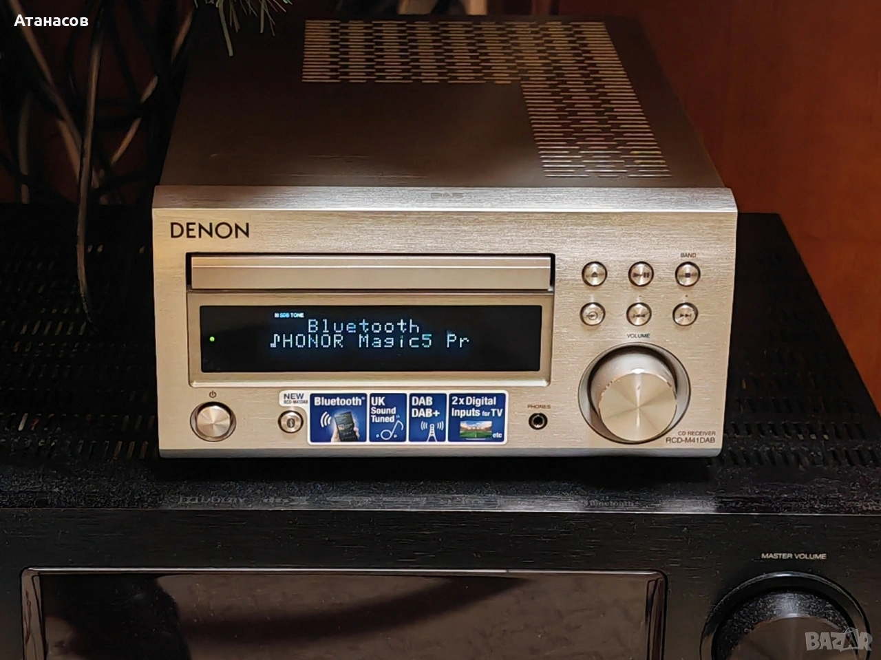 Denon RCD M 41 DAB стерео усилвател с Bluetooth CD Mp3 USB tuner Aux и дистанционно , снимка 1