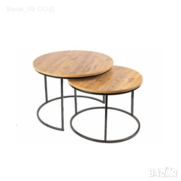 Сет 2 холни масички от ПДЧ и метал, снимка 1