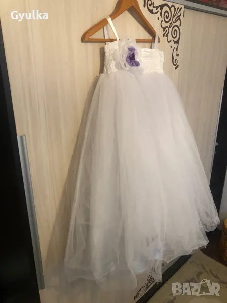 Детска шаферска рокля - 6-7 г., снимка 1