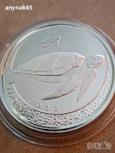 Сребро  1 oz. Монсерат Из.кариби , снимка 1
