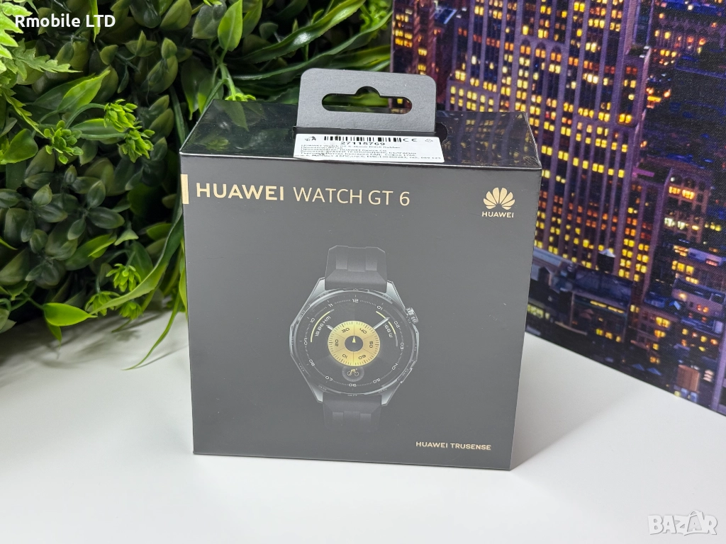 ! НоВо ! Huawei Watch GT6 46mm 2г Гаранция Black, снимка 1