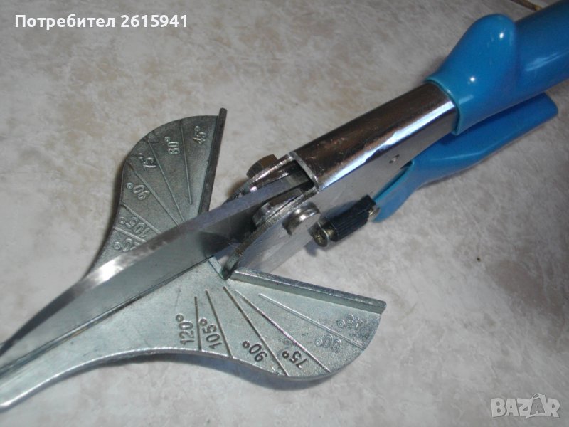 Нова Ножица За Рязане Под Ъгъл На Пластмаса/Первази/Лайсни-Променливо Водене 45-120 Градуса, снимка 1