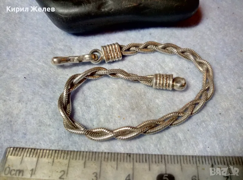 РЕТРО АРТ ПЛЕТКА СРЕБЪРНА ГРИВНА СРЕБРО ВИСОКА ПРОБА с ЩЕМПЕЛ на БИЖУТЕРА Стара РЪЧНА РАБОТА 48642, снимка 1