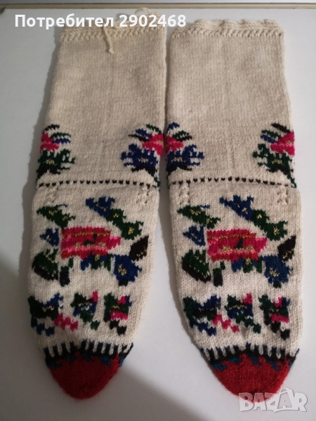 Плетени вълнени чорапи за народна носия. , снимка 1