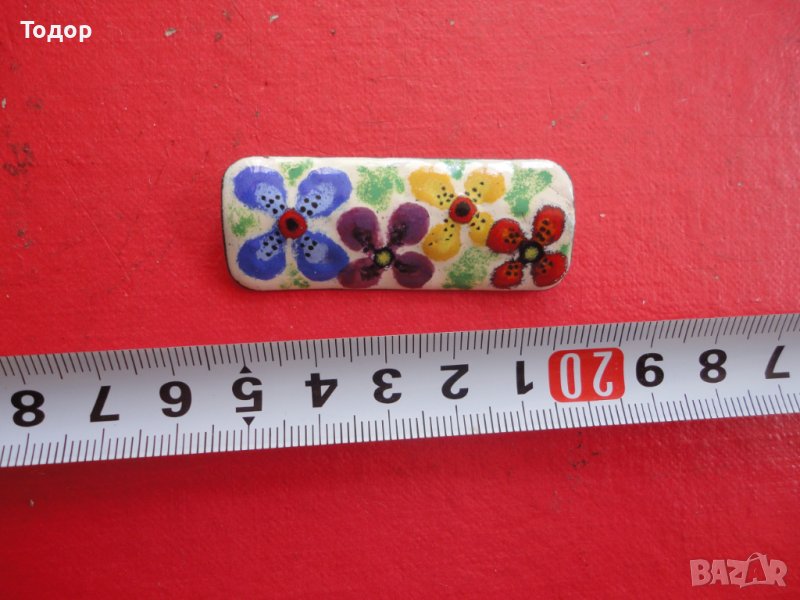 Страхотна брошка с емайл 2, снимка 1