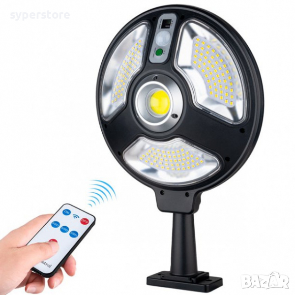 Лампа Соларна градинска улична лампа Digital One SP00339 LB-1288B Led:120COB слънчеви батерии , снимка 1