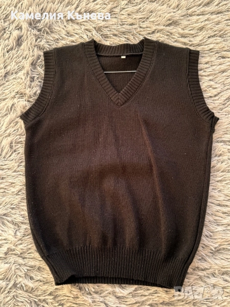 Дамски черен пуловер, снимка 1