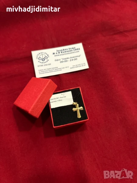 ***УНИКАЛЕН***Златен кръст 1,03гр. 14к, снимка 1