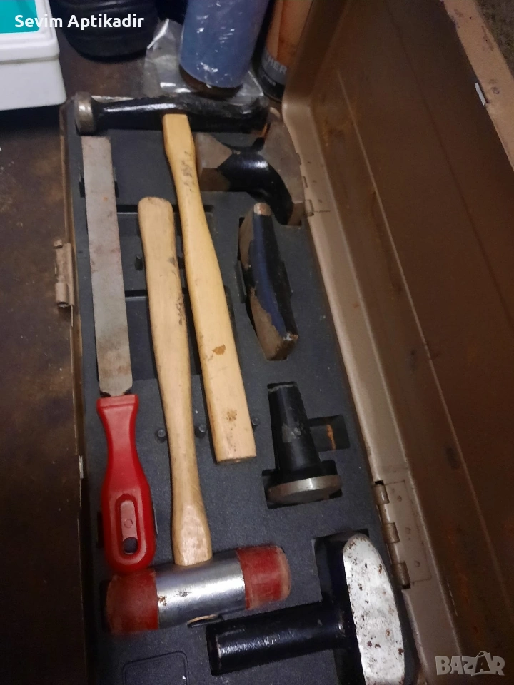 Комплект ръчни  тенекиджийски чукове и наковални, снимка 1