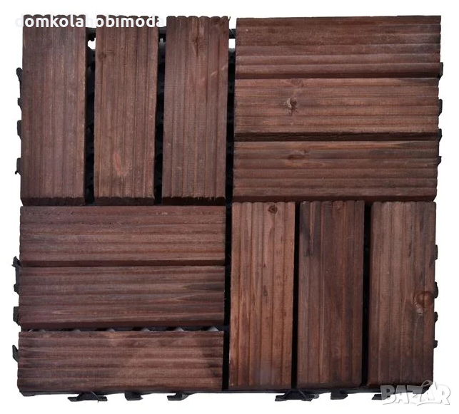 Декоративна плочка имитация на дърво с леснен монтаж, 30х30х2 см, снимка 1