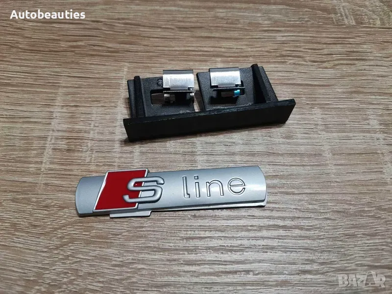 Audi S line сива емблема за решетка, снимка 1