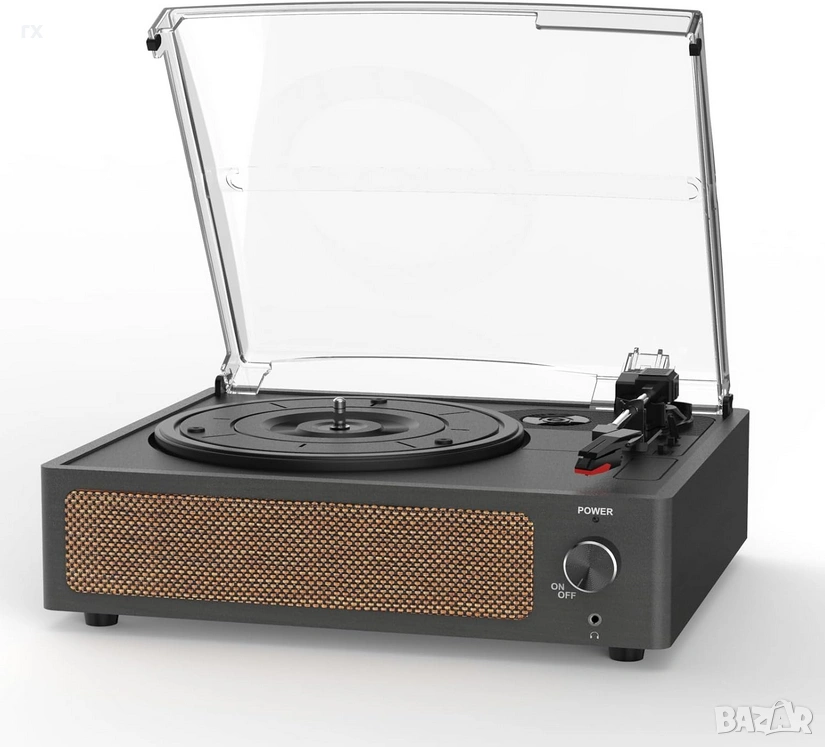 Грамофон с вградени тонколони, ретро дизайн, снимка 1