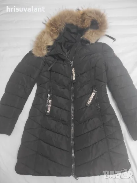 Яке с естествен косъм на качулката , снимка 1