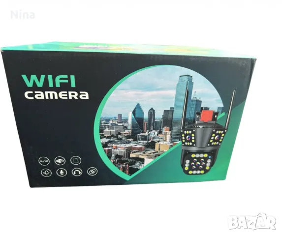 Тройна 4G камера за наблюдение,WIFI,работи със SIM карта,12 MP,Ultra HD, снимка 4 - Камери - 47689128