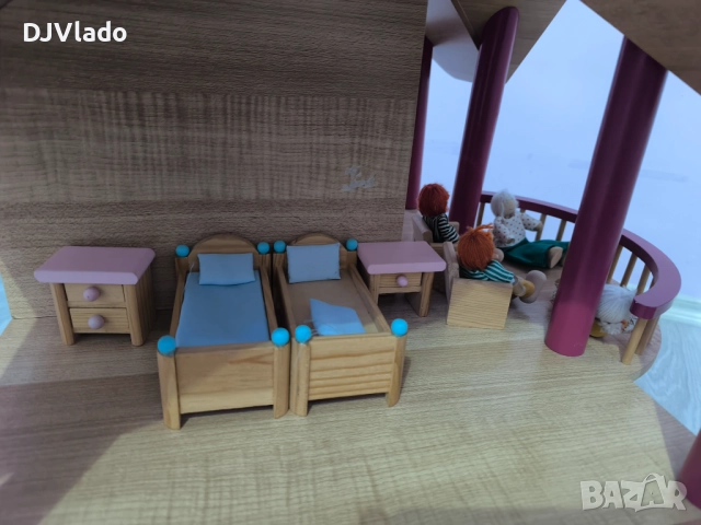 Масивна детска дървена къща за кукли, снимка 6 - Играчки за стая - 51970665