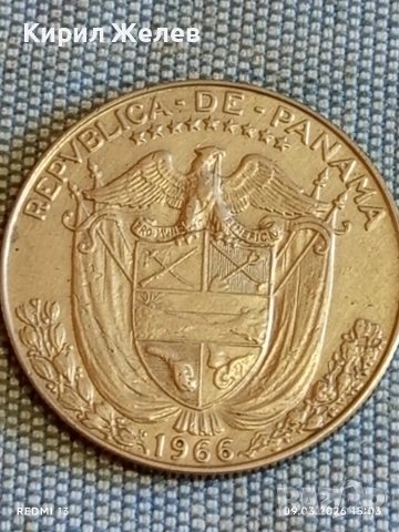 Монета 1/4 балбоа 1966г. Панама тема Васко Нунес де Балбоа 48060