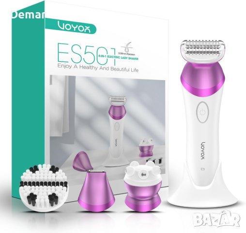 VOYOR Дамски тример за жени Бикини самобръсначка 4в1 Безжична, снимка 2 - Тримери - 41971614