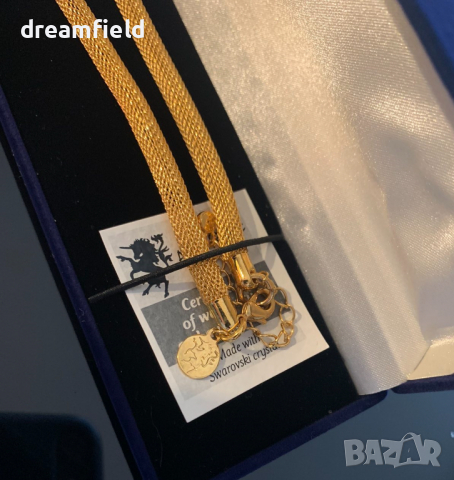 Колие Art De France с кристали Swarovski с 24к златно покритие, снимка 3 - Колиета, медальони, синджири - 36321706