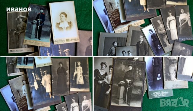 Стари картонени семейни снимки, снимка 4 - Антикварни и старинни предмети - 34339093
