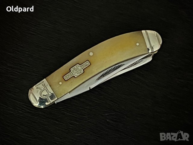 Колекционерски сгъваем джобен нож (Sowbelly Trapper Bone).RR1908, снимка 5 - Ножове - 41828415