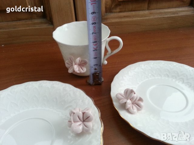 Стар български костен порцелан Бононя чашка за кафе , снимка 4 - Антикварни и старинни предмети - 39470968