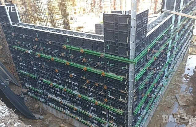 Пластмасов кофраж ТЕКО за бетонови стени, колони, шайби, снимка 5 - Строителни материали - 53782298