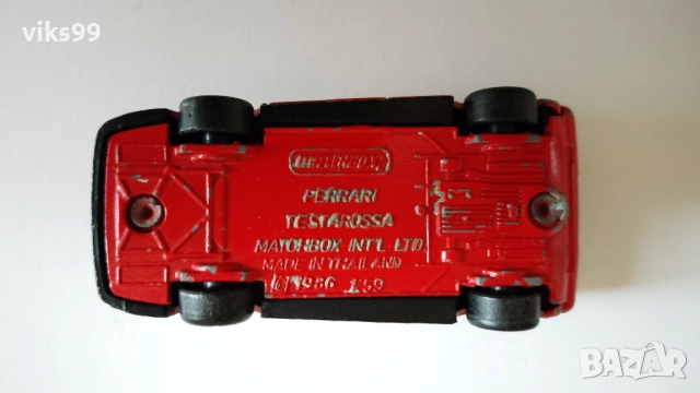 Ferrari Testarossa Matchbox 1986 Made in Thailand, снимка 8 - Колекции - 52291369